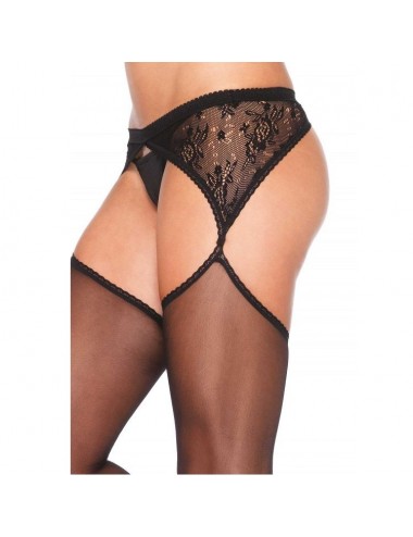 LEG AVENUE CALZE TRASPARENTI CON GARTELBELT LATERALE IN PIZZO