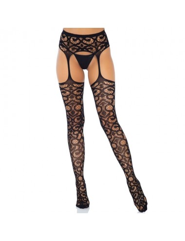 LEG AVENUE SCROLL PIZZO LEG AVENUE CALZE DA CINTURA TAGLIA UNICA