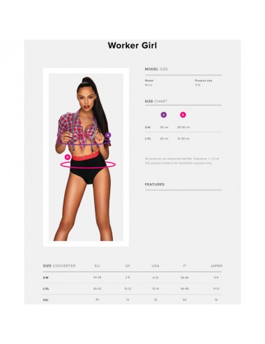 OBSESSIVE - WORKER GIRL DISFRAZ TRABAJADORA SEXY L/XL