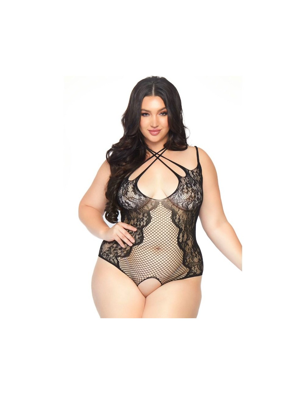 LEG AVENUE TEDDY CON APERTURA 1X-2X