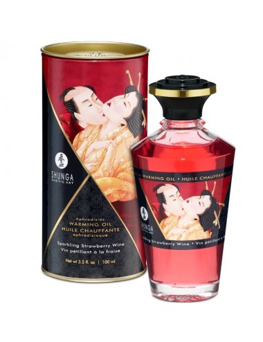 SHUNGA APHRODISIAC WARMING OIL SPUMANTE FRAGOLA VINO 100 ML