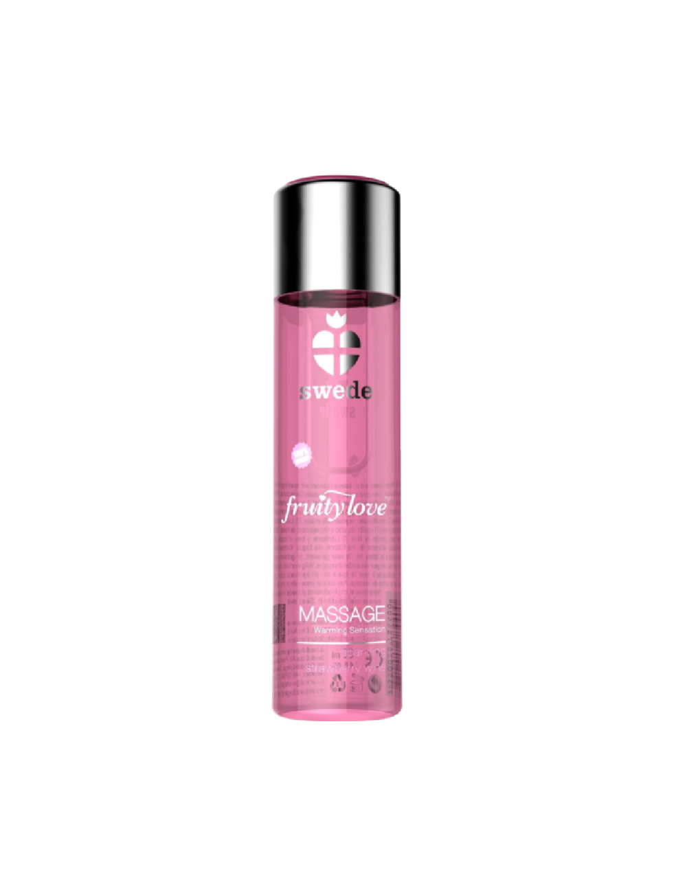 SWEDE FRUITY LOVE ACEITE EFECTO CALOR FRESAS CON CHAMPAGNE 120 ML SWEDE FRUITY LOVE ACEITE EFECTO CALOR FRESAS CON CHAMPAGNE 120 ML