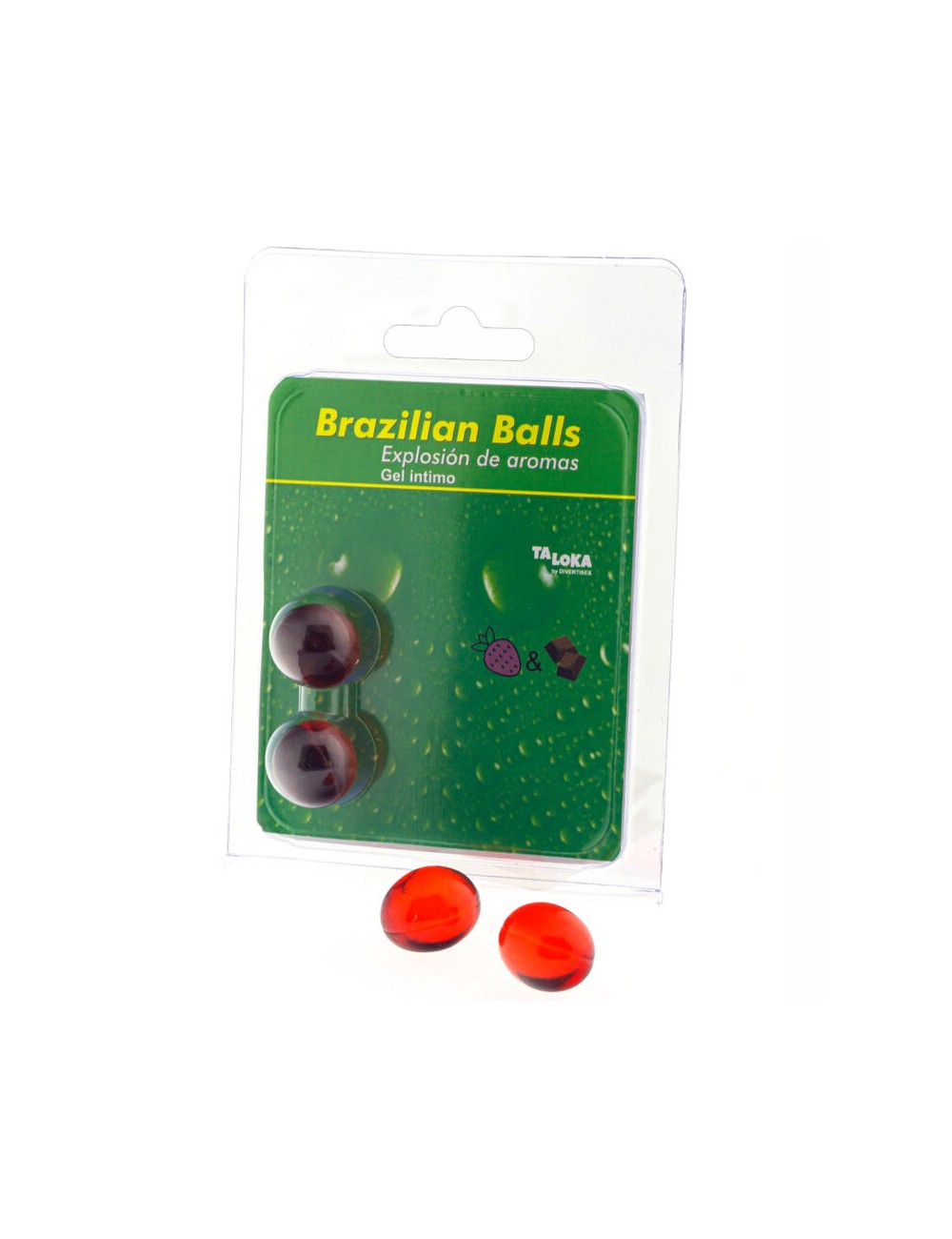TALOKA - 2 PALLINE BRASILIANI GEL INTIMO FRAGOLA E CIOCCOLATO