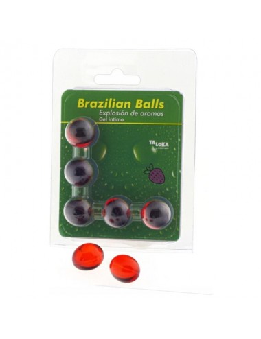 TALOKA - 5 PALLINE BRASILIANI GEL INTIMO ALLA FRAGOLA