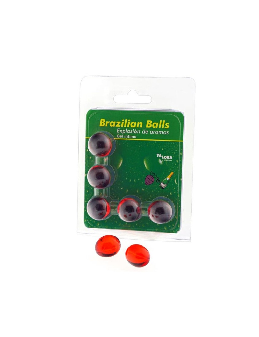 TALOKA - 5 PALLINE BRASILIANI FRAGOLE E CHAMPAGNE GEL INTIMO TALOKA - 5 PALLINE BRASILIANI FRAGOLE E CHAMPAGNE GEL INTIMO