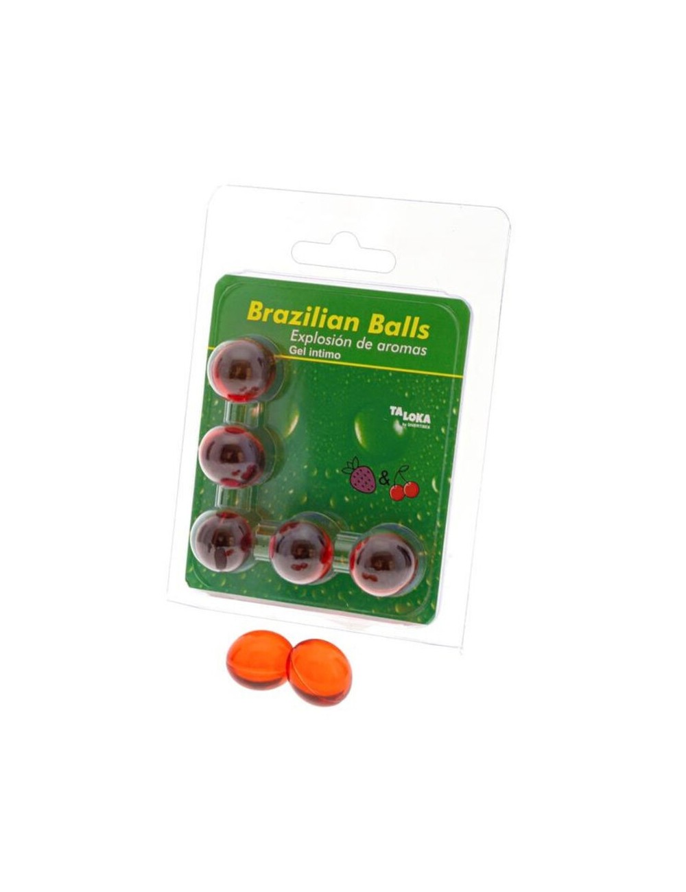 TALOKA - 5 PALLINE BRASILIANI GEL INTIMO FRAGOLA E CILIEGIA