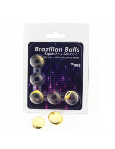 TALOKA - 5 PALLINE BRASILIANI GEL VIBRANTE E EFFETTO SHOCK ECCITANTE