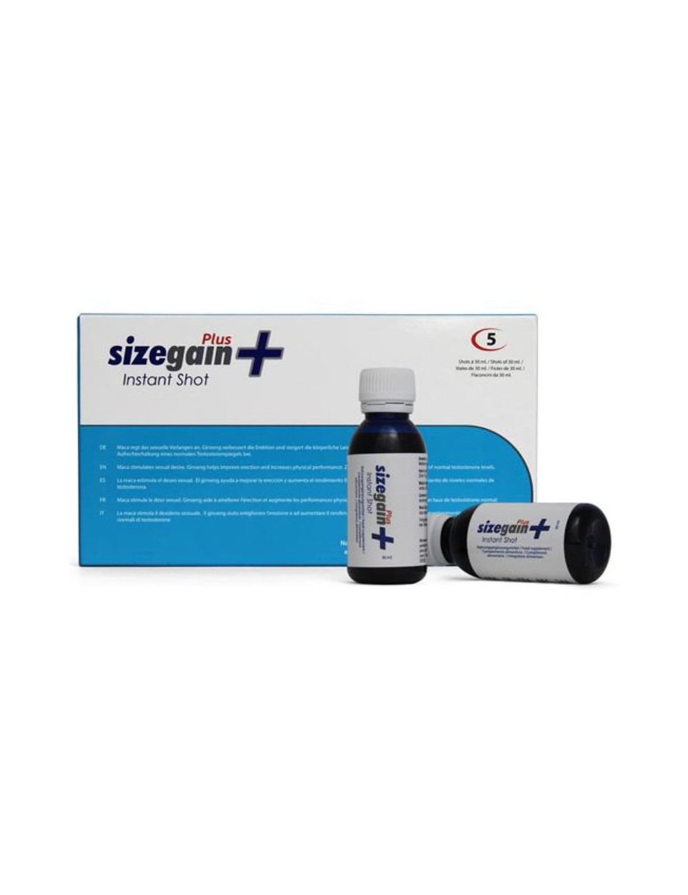 500 COSMETICS SIZEGAIN INSTANT SHOT SUPLEMENT ALIMENTARE PER UOMINI 5 FLACONCINI 500 COSMETICS SIZEGAIN INSTANT SHOT SUPLEMENT ALIMENTARE PER UOMINI 5 FLACONCINI
