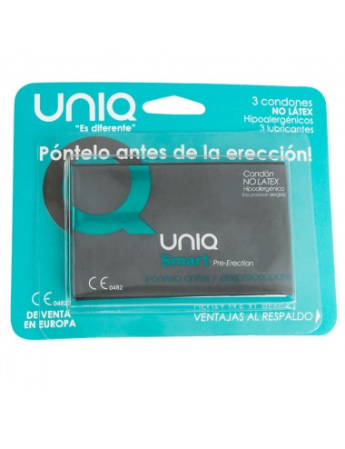 UNIQ SMART LATEX FREE PRE-ERECTION CONDOMS 3 UNITS