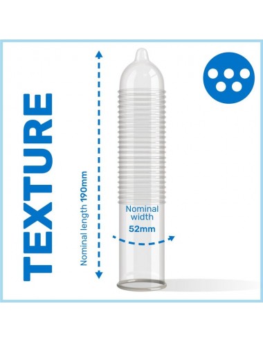 THRU CONDOMS RIBBED / PASSION 12 PACK