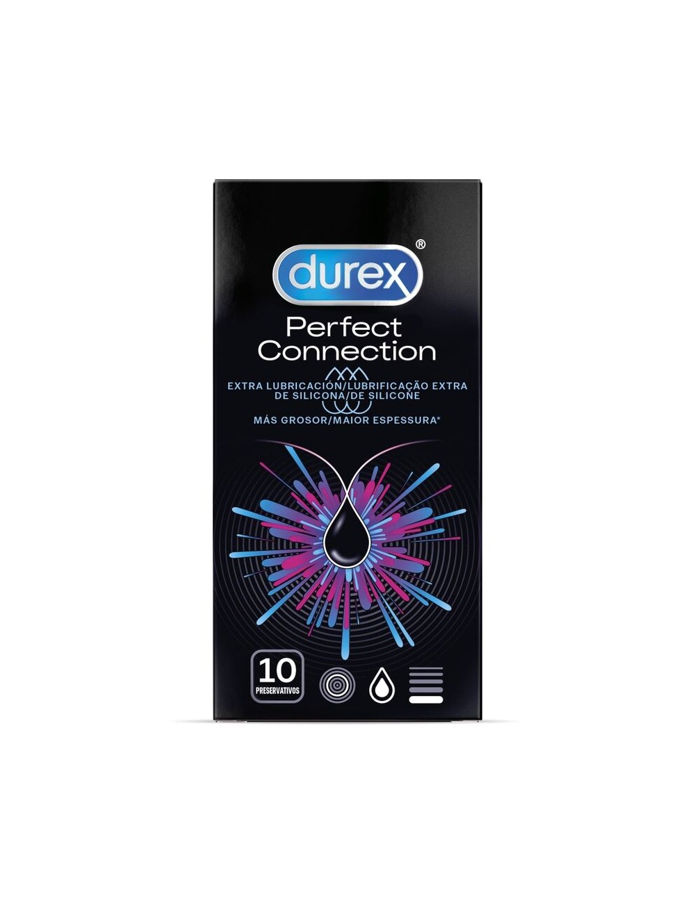 DUREX PERFECT CONNECTION SILICONE EXTRA LUBRIFICAZIONE 10 UNITÀ