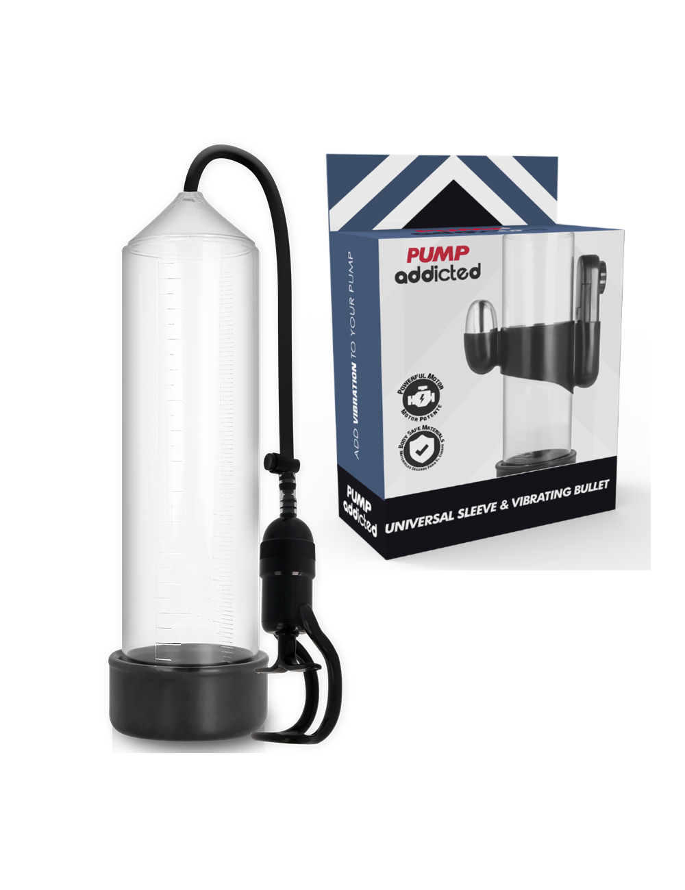PUMP ADDICTED RX5 VIBRATORE TRASPARENTE