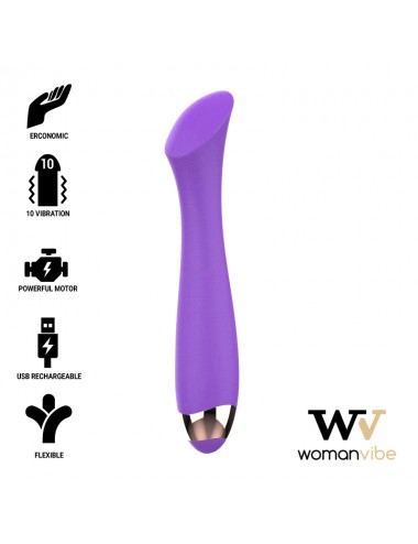 VIBRATORE RICARICABILE IN SILICONE PUNTO "K" WOMANVIBE MANDY
