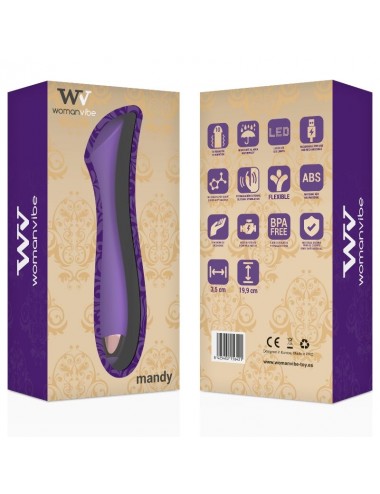 VIBRATORE RICARICABILE IN SILICONE PUNTO "K" WOMANVIBE MANDY