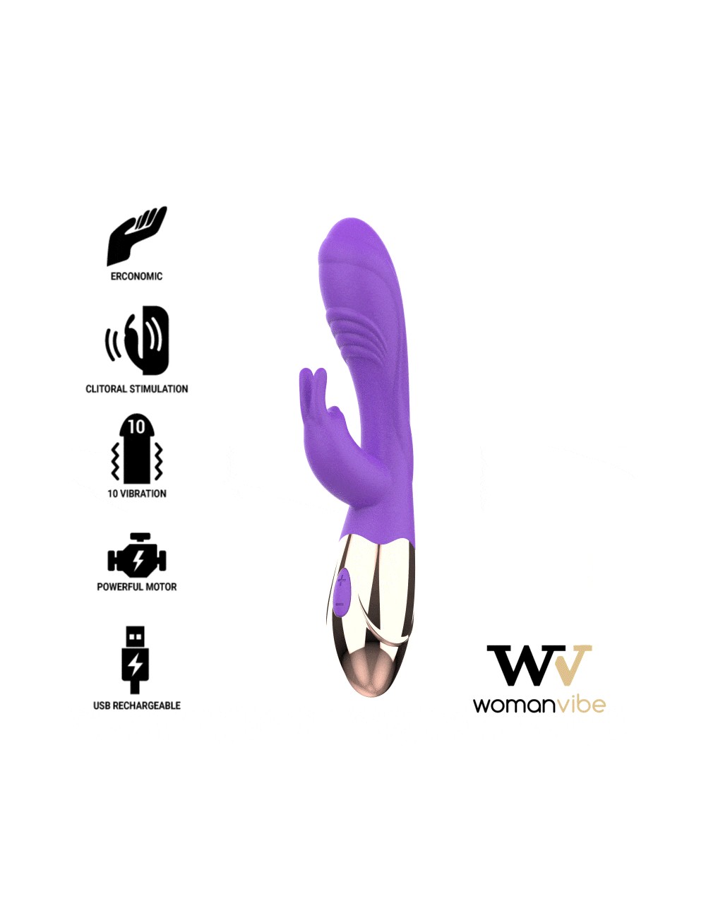 VIBRATORE WOMANVIBE VIORA RICARICABILE IN SILICONE