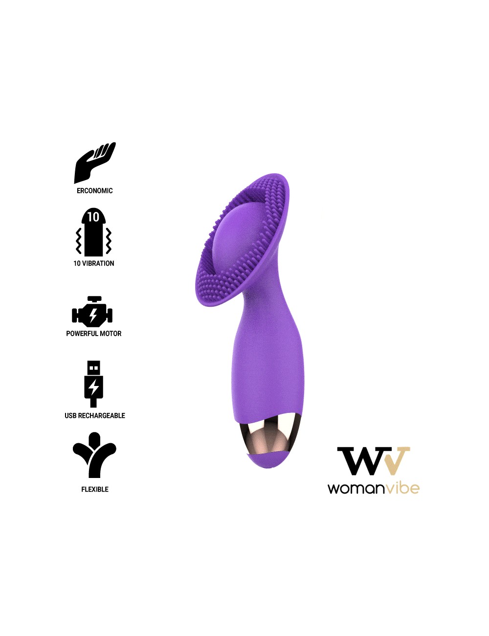 WOMANVIBE STIMOLATORE PER CUCCIOLI IN SILICONE RICARICABILE