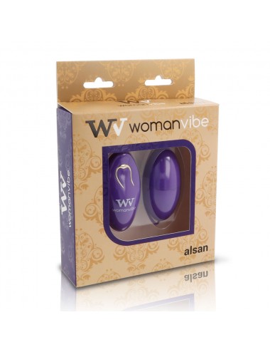 WOMANVIBE ALSAN EGG TELECOMANDO SILICONE NERO VIOLA