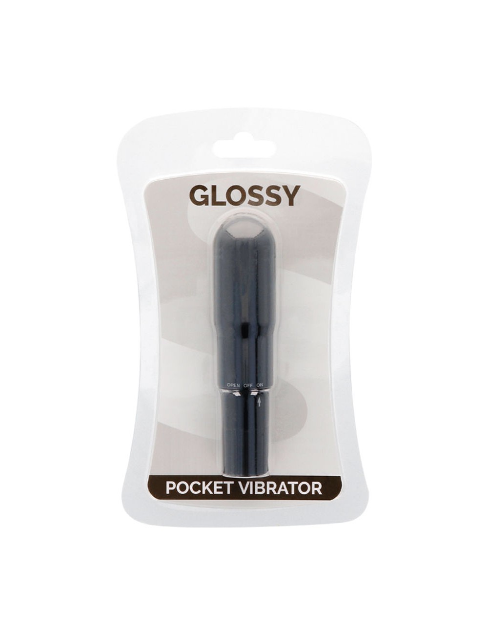 GLOSSY POCKET VIBRADOR NEGRO GLOSSY POCKET VIBRADOR NEGRO
