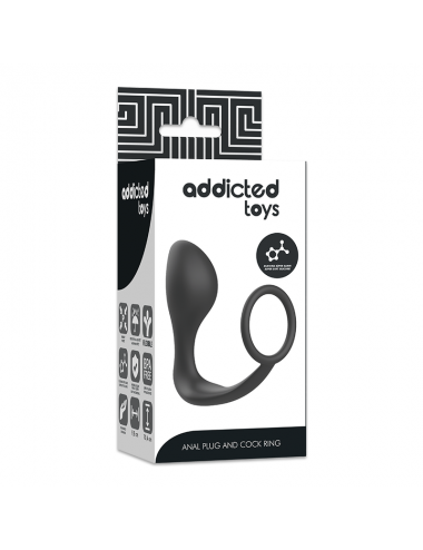 PLUG ANALE DI GIOCATTOLI addicted CON ANELLO IN SILICONE NERO