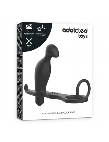 PLUG ANALE DI GIOCATTOLI addicted CON ANELLO IN SILICONE NERO