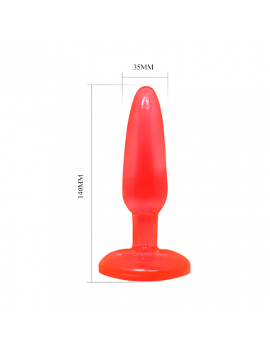 PLUG ANAL TACTO SUAVE ROJO 14.2