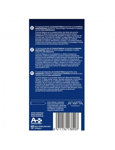 CONTROL ADAPTA NATURE CONDOMS 12 UNITS