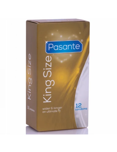 PASANTE PRESERVATIVOS KING MÁS LARGOS Y ANCHOS 12 UNIDADES