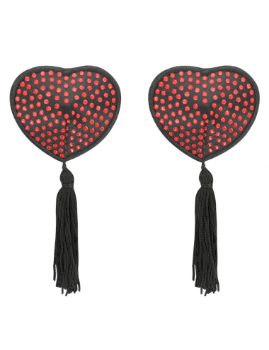 COQUETTE CHIC DESIRE COPRI CAPEZZOLE CUORE NERO / ROSSO