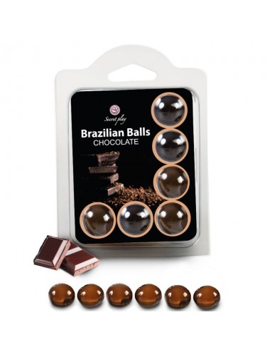 SECRETPLAY SET 6 PALLINE BRASILIANE CIOCCOLATO