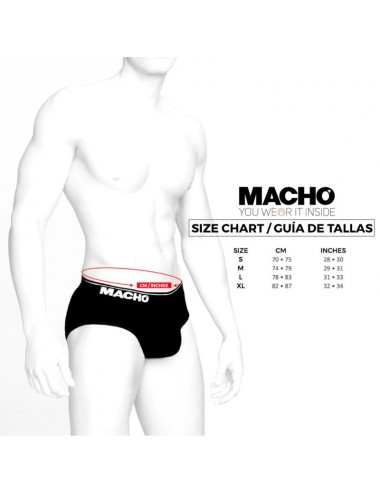 MACHO MS24R CALZONCILLO BRIEF DARK RED M