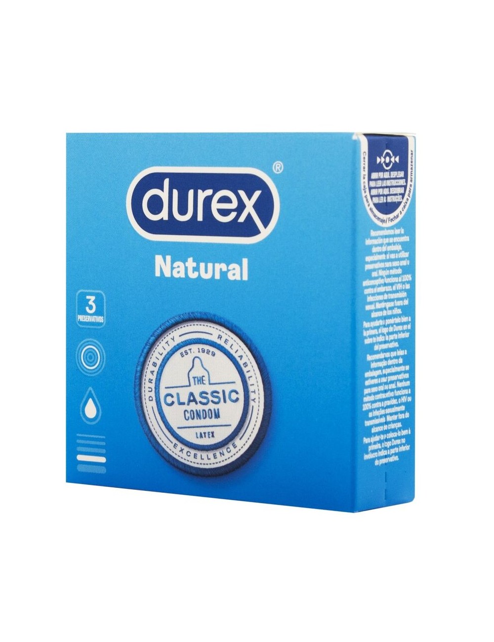 DUREX NATURAL CLASSIC  3 UNITS