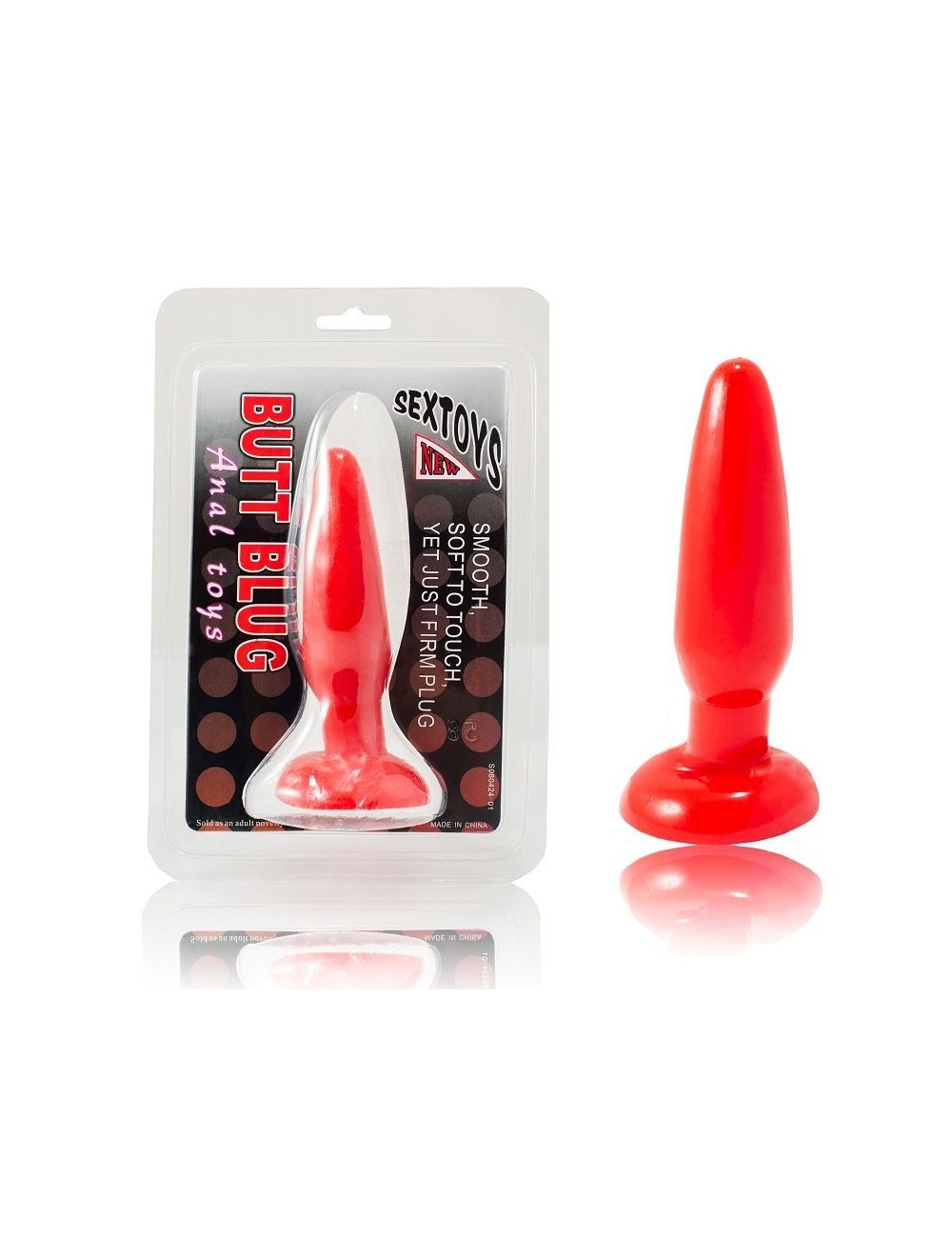 PLUG ANAL PEQUEÑO ROJO 15CM PLUG ANAL PEQUEÑO ROJO 15CM