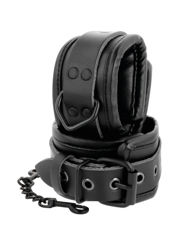 DARKNESS LEATHER WRIST RESTRAINTS BLACK