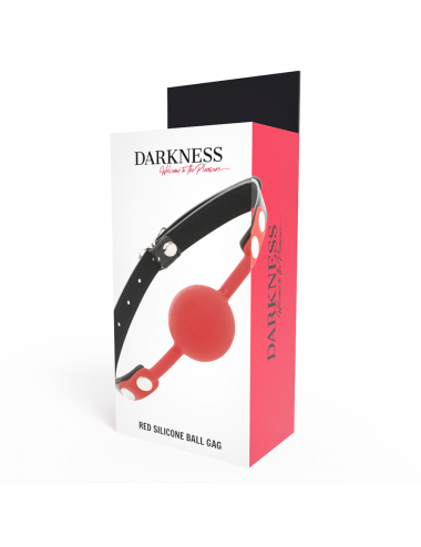 DARKNESS BALL IN SILICONE GAG ROSSO