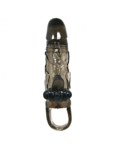 BRAVE MAN FUNDA PENE ANAL Y CLITORIS VIBRADOR 16.5 CM NEGRO
