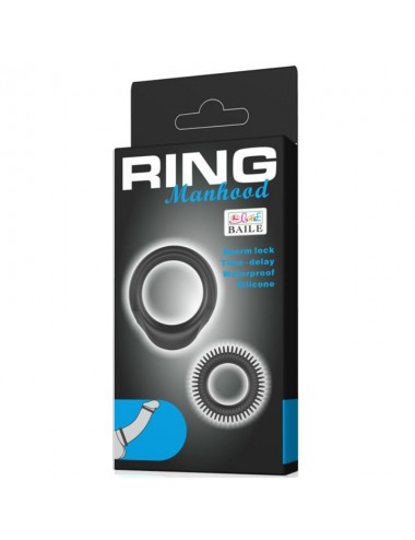 KIT 2 ANILLOS SILICONA RING MANHOOD