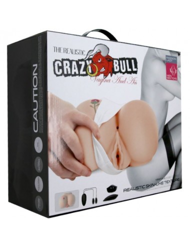 CRAZY BULL - ANO E VAGINA REALISTICI CON TATOO E VIBRAZIONE