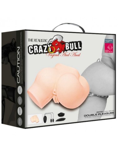 CRAZY BULL - ANO E VAGINA REALISTICI CON VIBRAZIONE DOPPIO PIACERE