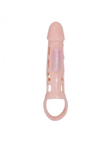 BAILE FUNDA EXTENSORA PENE CON VIBRACION Y STRAP 13.5 CM