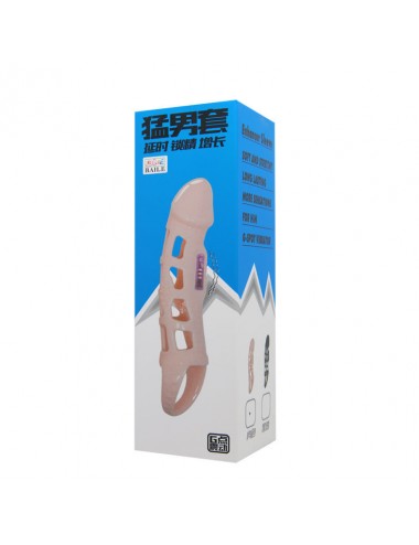 BAILE FUNDA EXTENSORA PENE CON VIBRACION Y STRAP 13.5 CM