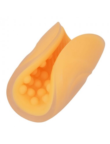 MASTURBATORE CON IMPUGNATURA CON PERLINE CALEX - ARANCIO