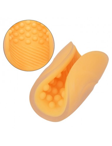 MASTURBATORE CON IMPUGNATURA CON PERLINE CALEX - ARANCIO