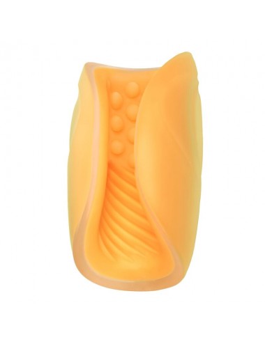 MASTURBATORE CON IMPUGNATURA CON PERLINE CALEX - ARANCIO