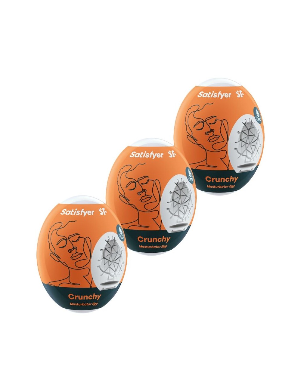 SATISFYER 3 UOVA MASTURBATORE - CRUNCHY