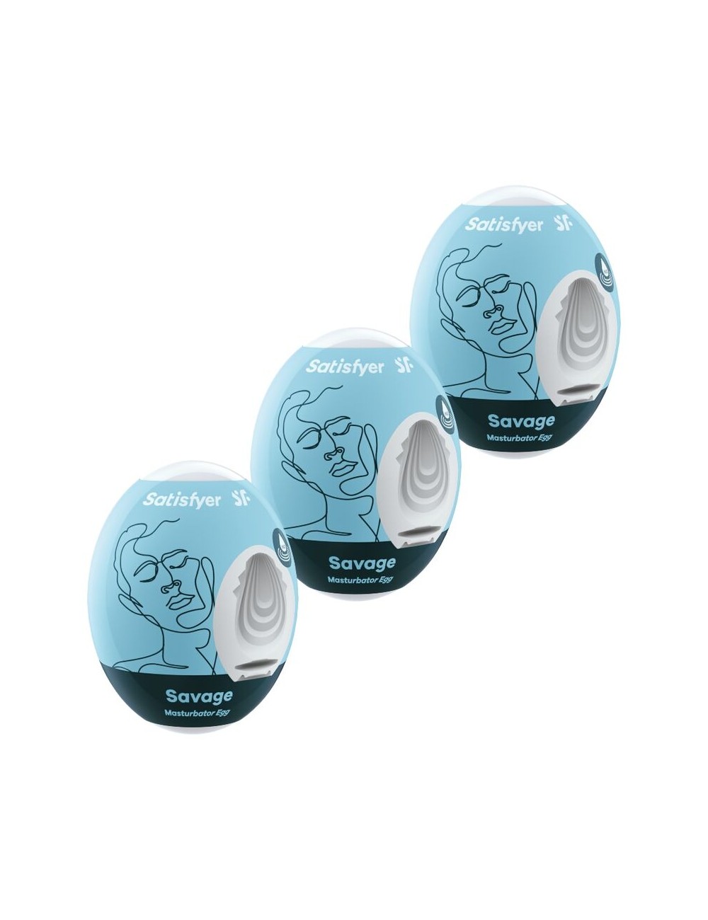 SATISFYER 3 UOVA MASTURBATORE - SAVAGE