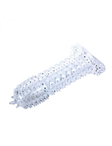 PENIS SLEEVE WITH STIMULATING POINTS CLEAR 14 CM