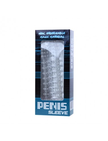 PENIS SLEEVE WITH STIMULATING POINTS CLEAR 14 CM