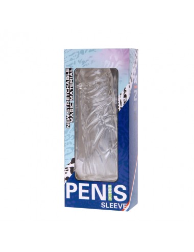 FUNDA  TRANSPARENTE PARA EL PENE EN SILICONA 13CM