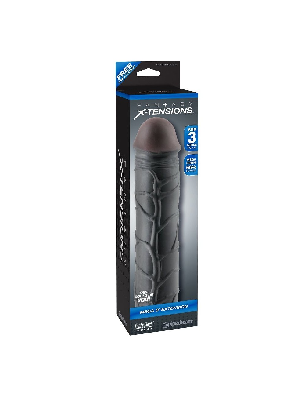 MEGA 3 EXTENSIÓN NEGRO PARA EL PENE