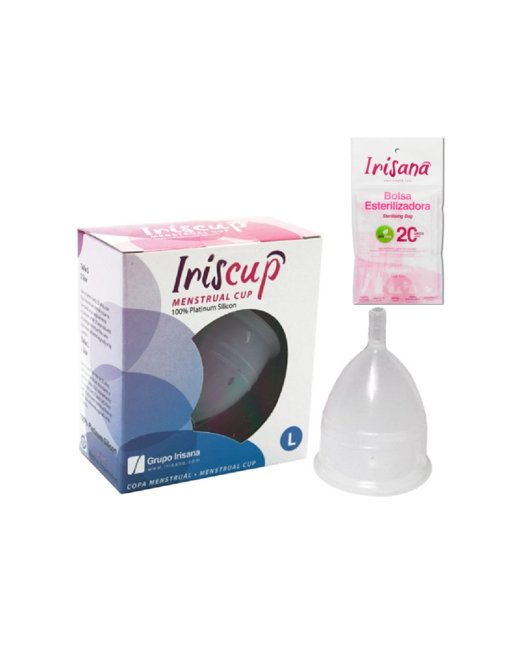 IRISCUP COPPETTA MESTRUALE GRANDE ROSA